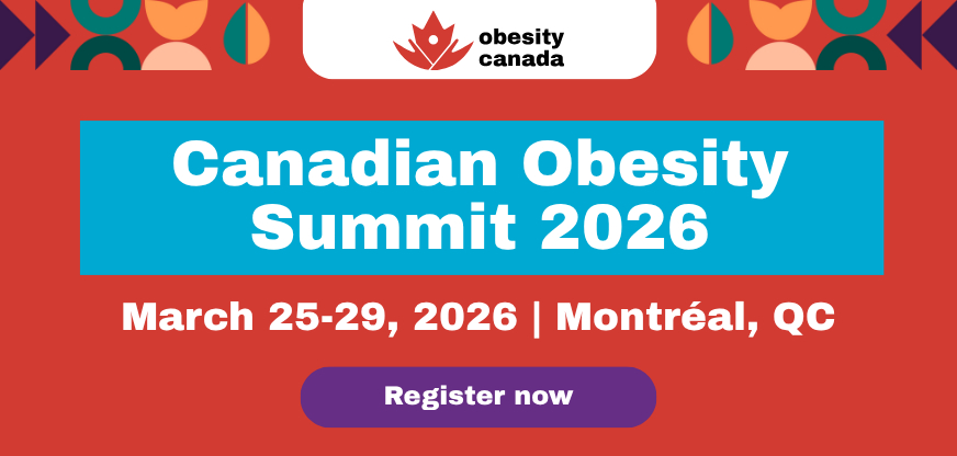 Save the date notice for the Canadian Obesity Summit 2026, happening March 25-29, 2026, in Montréal, QC, with a sign-up prompt to be notified.